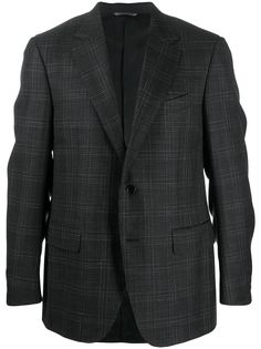 Canali однобортный пиджак в клетку