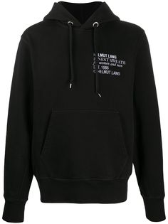 Helmut Lang худи с кулиской и вышивкой