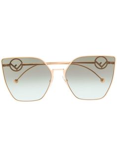 Fendi Eyewear солнцезащитные очки в массивной оправе кошачий глаз