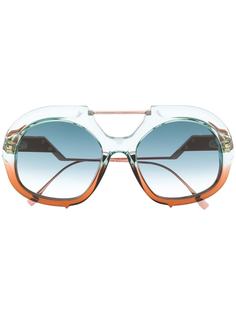 Fendi Eyewear солнцезащитные очки в прозрачной оправе