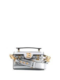 Balmain сумка-тоут с эффектом металлик и логотипом