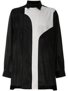 Yohji Yamamoto деконструированная рубашка в стиле колор-блок