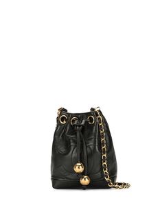 Chanel Pre-Owned мини-сумка на плечо 1995-го года с кулиской и логотипом CC