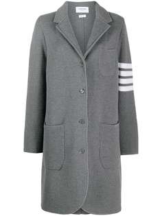 Thom Browne вязаное пальто-кардиган с полосками 4-Bar
