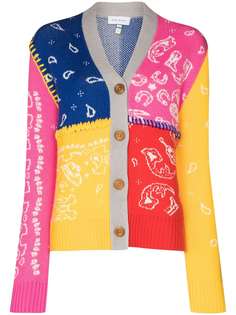 Mira Mikati кардиган в стиле колор-блок с узором пейсли