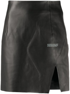 Off-White SIDE SPLIT MINI SKIRT BLACK NO COLOR