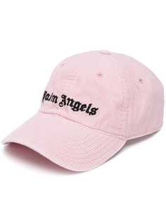 Palm Angels вельветовая кепка с вышитым логотипом