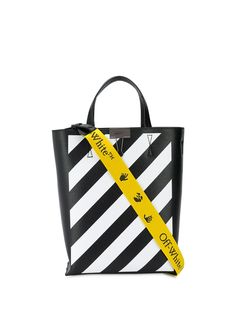 Off-White сумка-тоут в диагональную полоску