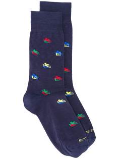 Etro носки с вышитым логотипом