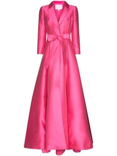 Carolina Herrera CHERRA V/N 3/4 SLV TIE WAIST SUIT GWN PI