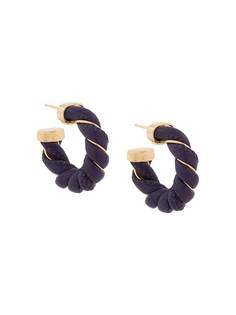 Bottega Veneta фактурные серьги-кольца