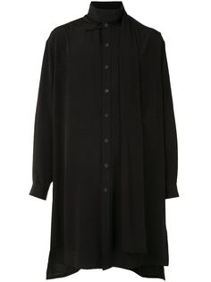 Yohji Yamamoto рубашка оверсайз с воротником-стойкой