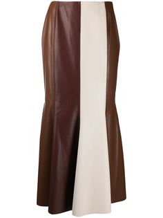Nanushka юбка из искусственной кожи в стиле колор-блок