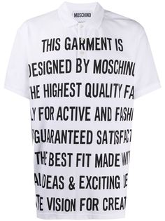 Moschino рубашка поло с принтом
