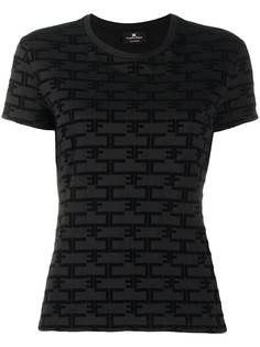 Elisabetta Franchi футболка с круглым вырезом и логотипом