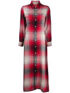 Polo Ralph Lauren платье-рубашка в клетку с поясом