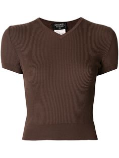 Chanel Pre-Owned укороченная футболка 1996-го года