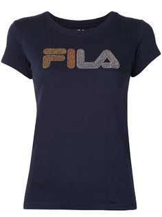Fila футболка с короткими рукавами и логотипом из стразов