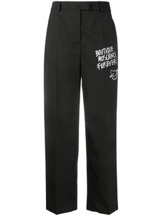 Boutique Moschino широкие брюки с вышитым логотипом