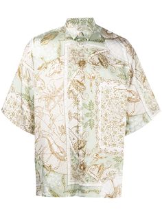 Givenchy рубашка с принтом и короткими рукавами