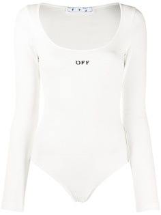 Off-White боди в рубчик