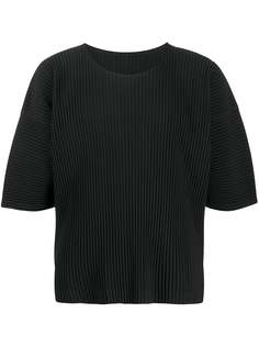 Homme Plissé Issey Miyake плиссированный топ с короткими рукавами