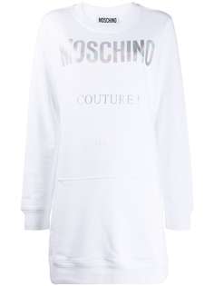 Moschino платье-толстовка Couture с логотипом