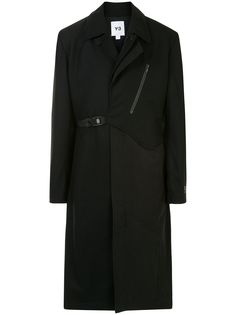 Y-3 пальто с застежкой на пряжке