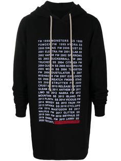 Rick Owens DRKSHDW худи с надписью