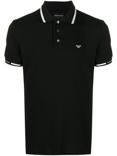 Emporio Armani рубашка поло с вышитым логотипом