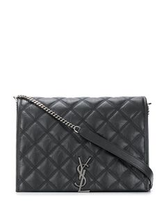 Saint Laurent стеганая сумка на плечо с монограммой