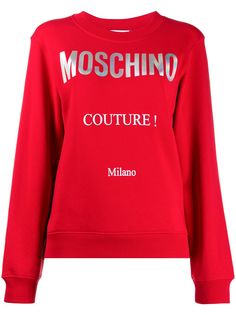 Moschino толстовка с круглым вырезом и голографическим логотипом