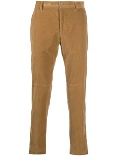 Etro вельветовые брюки прямого кроя