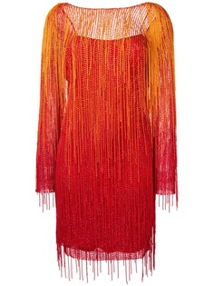 Alberta Ferretti платье с бахромой