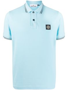 Stone Island рубашка поло с нашивкой-логотипом