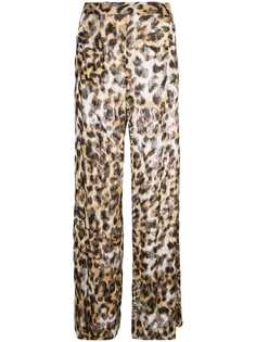 Josie Natori Couture брюки с леопардовым принтом