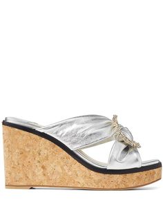 Jimmy Choo босоножки Nevara 90 на танкетке