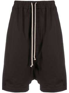 Rick Owens шорты с низким шаговым швом и кулиской