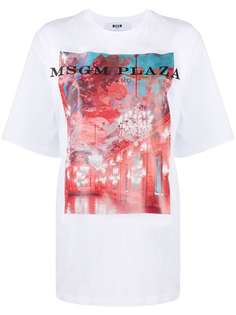 MSGM футболка с графичным принтом