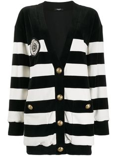 Balmain трикотажный кардиган в полоску