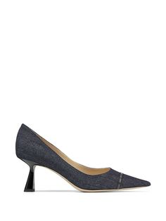 Jimmy Choo туфли из денима Rene 65 с заостренным носком