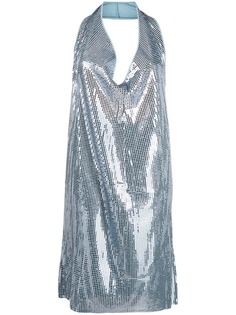 Bottega Veneta платье мини с воротником-хомут и пайетками