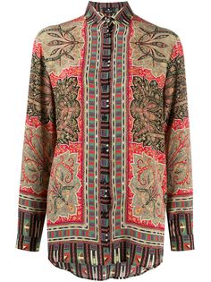 Etro рубашка с принтом