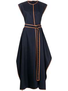Stella McCartney платье макси Eloise с контрастной отделкой