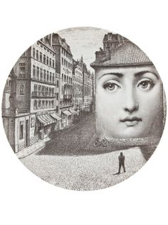 Fornasetti тарелка с принтом
