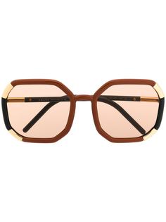 Prada Eyewear солнцезащитные очки Decode в круглой оправе