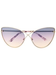 Tom Ford Eyewear солнцезащитные очки в массивной оправе кошачий глаз