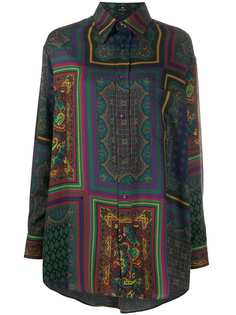 Etro geometric print longline shirt