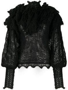 Zimmermann ruffled rib-trimmed jumper