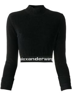 T By Alexander Wang укороченная вельветовая толстовка